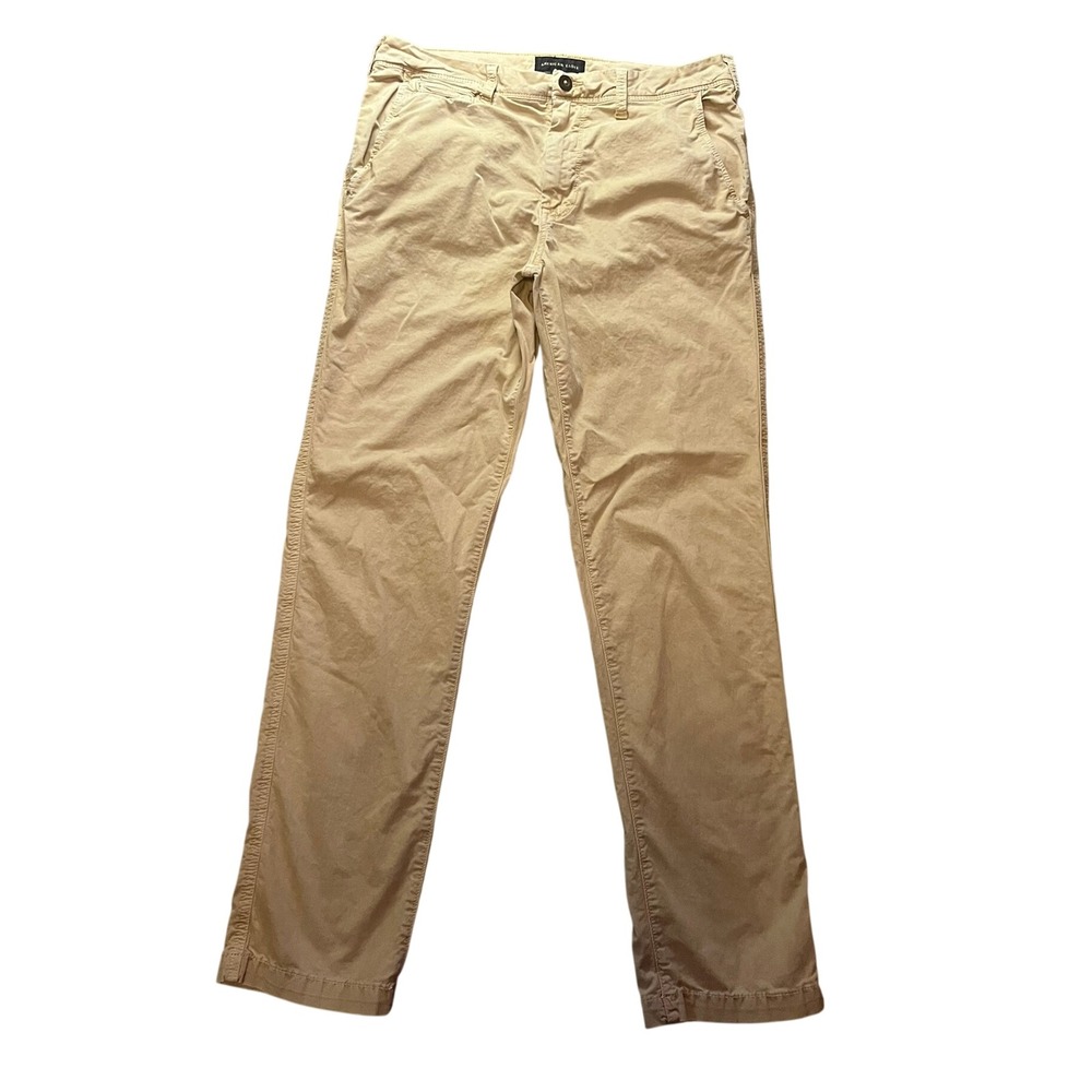 American Eagle Next Level Flex Slim Chino Pants Mens 33x34 Khaki Tan Cotton